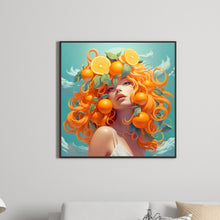 Load image into Gallery viewer, Diamond Painting - Full Round - orange girl (40*40CM)
