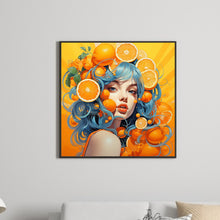 Load image into Gallery viewer, Diamond Painting - Full Round - orange girl (40*40CM)
