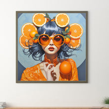 Load image into Gallery viewer, Diamond Painting - Full Round - orange girl (40*40CM)
