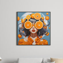 Load image into Gallery viewer, Diamond Painting - Full Round - orange girl (40*40CM)
