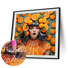 Load image into Gallery viewer, Diamond Painting - Full Round - orange girl (40*40CM)
