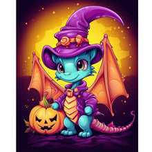 Load image into Gallery viewer, Diamond Painting - Full Round - halloween winged dragon (40*50CM)
