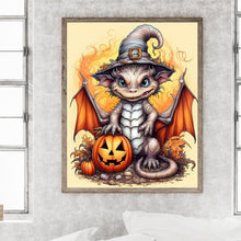Load image into Gallery viewer, Diamond Painting - Full Round - halloween winged dragon (40*50CM)
