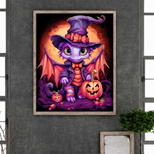 Load image into Gallery viewer, Diamond Painting - Full Round - halloween winged dragon (40*50CM)
