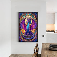 Load image into Gallery viewer, Diamond Painting - Full Round - Window sill glass art flying dragon (40*60CM)
