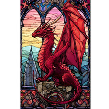 Load image into Gallery viewer, Diamond Painting - Full Round - Window sill glass art flying dragon (40*60CM)
