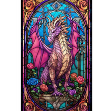 Load image into Gallery viewer, Diamond Painting - Full Round - Window sill glass art flying dragon (40*60CM)
