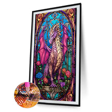 Load image into Gallery viewer, Diamond Painting - Full Round - Window sill glass art flying dragon (40*60CM)
