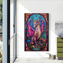 Load image into Gallery viewer, Diamond Painting - Full Round - Window sill glass art flying dragon (40*60CM)
