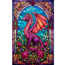 Load image into Gallery viewer, Diamond Painting - Full Round - Window sill glass art flying dragon (40*60CM)
