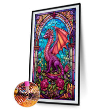 Load image into Gallery viewer, Diamond Painting - Full Round - Window sill glass art flying dragon (40*60CM)
