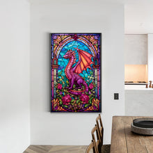 Load image into Gallery viewer, Diamond Painting - Full Round - Window sill glass art flying dragon (40*60CM)
