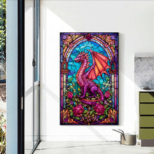 Load image into Gallery viewer, Diamond Painting - Full Round - Window sill glass art flying dragon (40*60CM)
