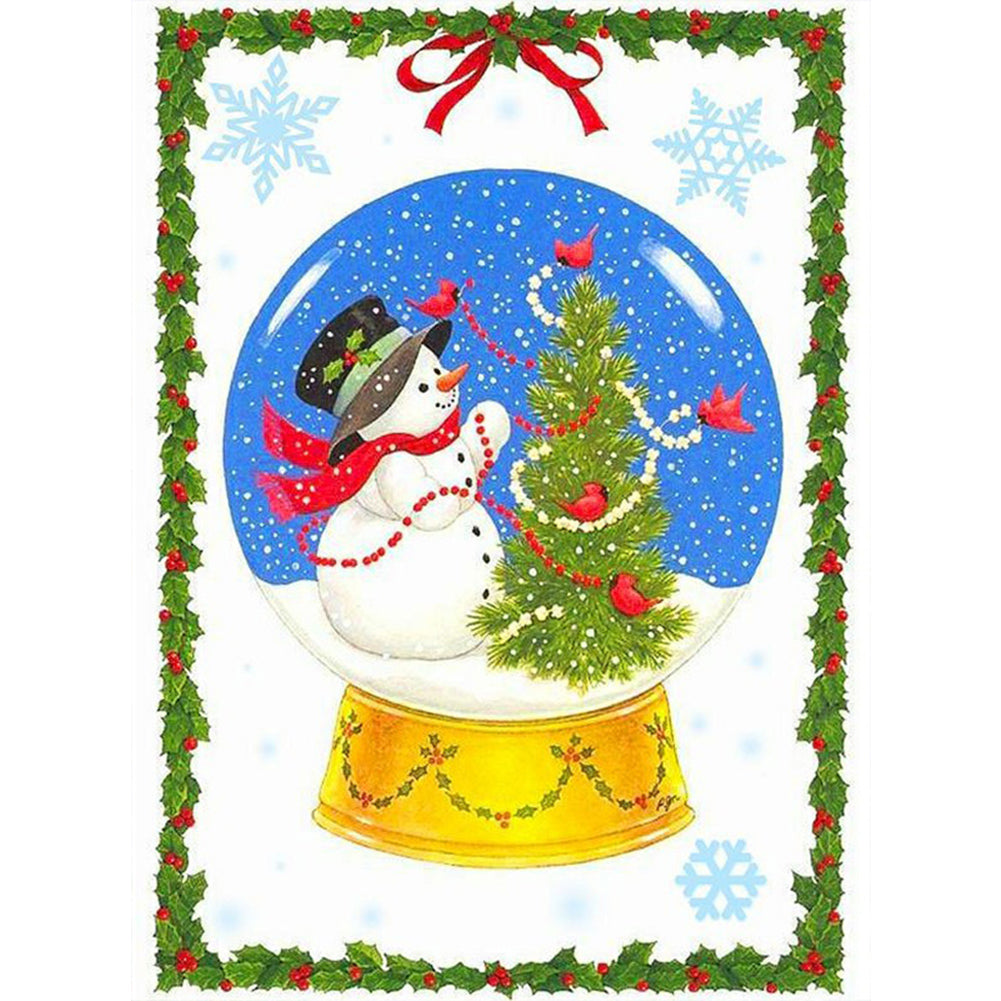Diamond Painting - Full Round - Christmas Planet Snowman (45*60CM)