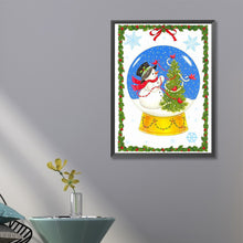 Load image into Gallery viewer, Diamond Painting - Full Round - Christmas Planet Snowman (45*60CM)
