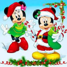 Load image into Gallery viewer, Diamond Painting - Full Round - Christmas Mickey and Minnie (40*40CM)
