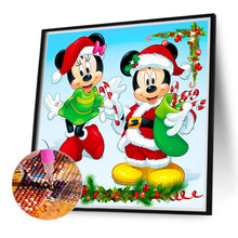 Load image into Gallery viewer, Diamond Painting - Full Round - Christmas Mickey and Minnie (40*40CM)
