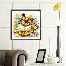 Load image into Gallery viewer, Diamond Painting - Full Round - butterfly reading (40*40CM)
