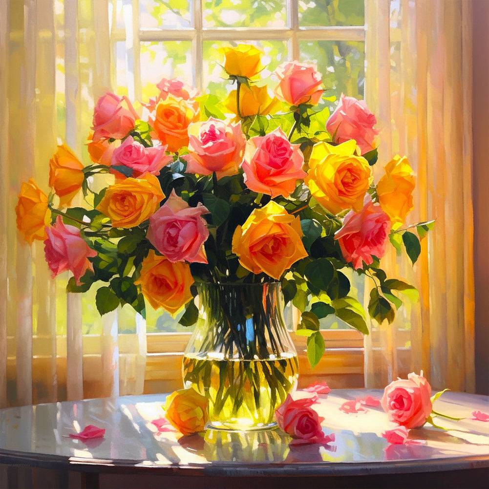 Diamond Painting - Full Round - Yu Yang Rose (40*40CM)