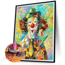 Load image into Gallery viewer, Diamond Painting - Full Round - clown holding flowers (50*60CM)
