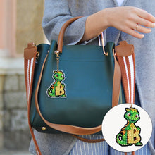 Load image into Gallery viewer, Double Sided Full Drill Keyring Special Shape Diamond Painting Keychain Dinosaur
