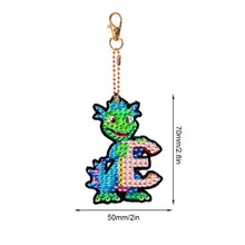 Load image into Gallery viewer, Double Sided Full Drill Keyring Special Shape Diamond Painting Keychain Dinosaur
