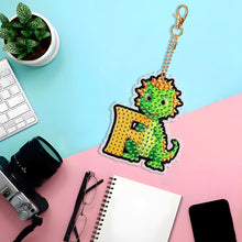 Load image into Gallery viewer, Double Sided Full Drill Keyring Special Shape Diamond Painting Keychain Dinosaur
