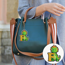 Load image into Gallery viewer, Double Sided Full Drill Keyring Special Shape Diamond Painting Keychain Dinosaur
