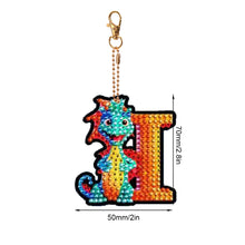 Load image into Gallery viewer, Double Sided Full Drill Keyring Special Shape Diamond Painting Keychain Dinosaur
