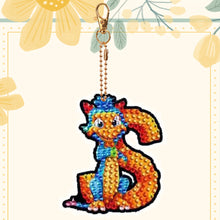 Load image into Gallery viewer, Double Sided Full Drill Keyring Special Shape Diamond Painting Keychain Dinosaur

