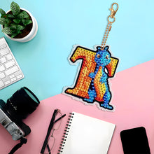 Load image into Gallery viewer, Double Sided Full Drill Keyring Special Shape Diamond Painting Keychain Dinosaur
