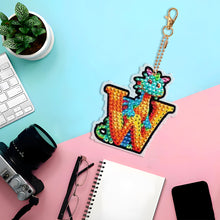 Load image into Gallery viewer, Double Sided Full Drill Keyring Special Shape Diamond Painting Keychain Dinosaur
