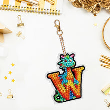 Load image into Gallery viewer, Double Sided Full Drill Keyring Special Shape Diamond Painting Keychain Dinosaur
