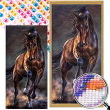Load image into Gallery viewer, AB Diamond Painting - Full Round - dark horse running (40*80CM)
