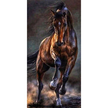 Load image into Gallery viewer, AB Diamond Painting - Full Round - dark horse running (40*80CM)
