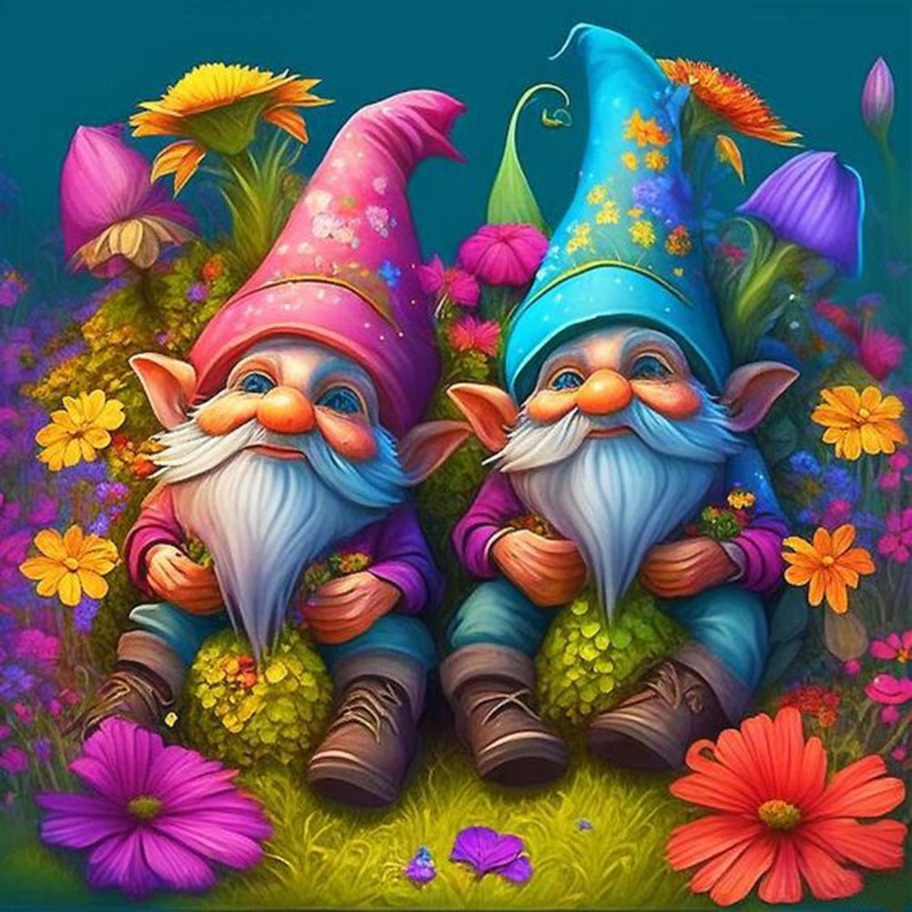 Diamond Painting - Full Round - Garden Gnome (40*40CM)