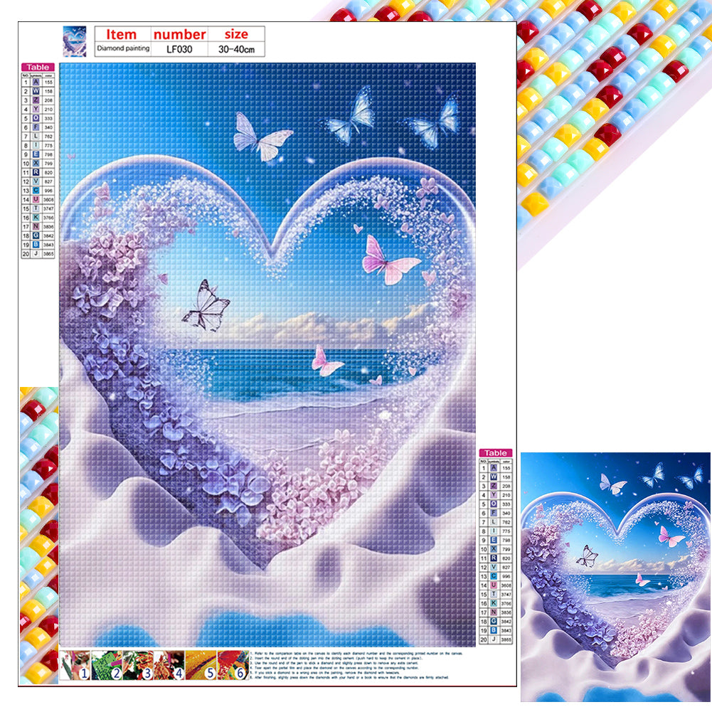Diamond Painting - Full Square - beach hearts (30*40CM)