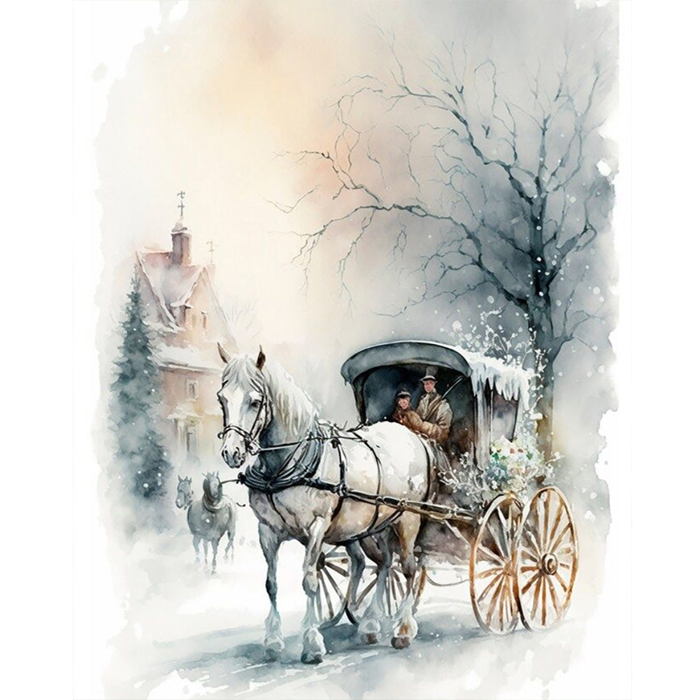 Diamond Painting - Full Round - Snow carriage (40*50CM)