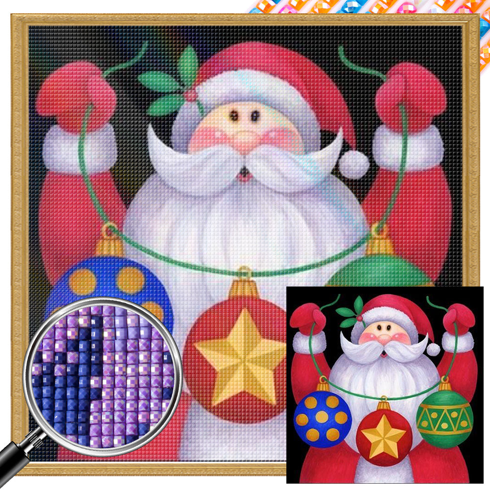 AB Diamond Painting - Full Square - cute santa claus (30*30CM)