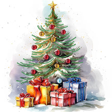 Load image into Gallery viewer, Diamond Painting - Partial Special Shaped - Christmas tree (30*30CM)
