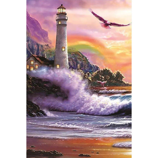 Diamond Painting - Full Round - seaside lighthouse (40*60CM)