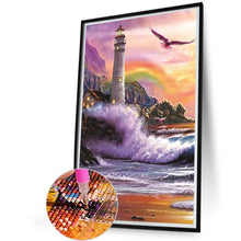 Load image into Gallery viewer, Diamond Painting - Full Round - seaside lighthouse (40*60CM)
