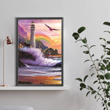 Load image into Gallery viewer, Diamond Painting - Full Round - seaside lighthouse (40*60CM)
