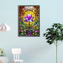 Load image into Gallery viewer, Diamond Painting - Full Round - lotus glass art (40*60CM)
