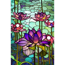 Load image into Gallery viewer, Diamond Painting - Full Round - lotus glass art (40*60CM)
