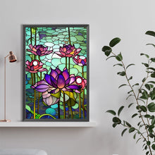 Load image into Gallery viewer, Diamond Painting - Full Round - lotus glass art (40*60CM)
