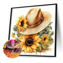 Load image into Gallery viewer, Diamond Painting - Full Round - sunflower straw hat (40*40CM)
