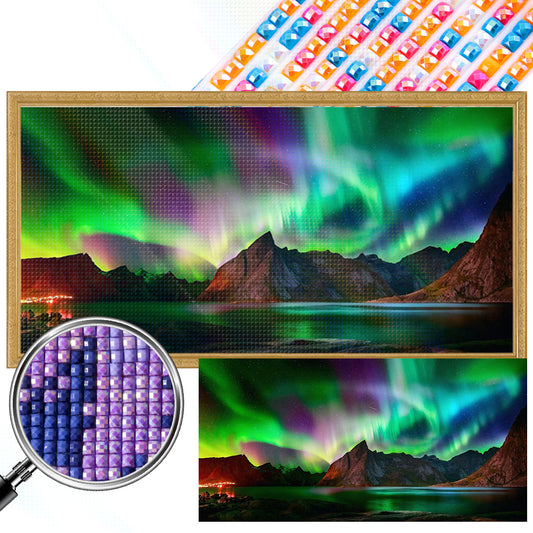 AB Diamond Painting - Full Square - Aurora at night (80*40CM)