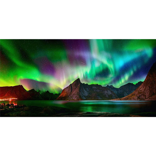 AB Diamond Painting - Full Square - Aurora at night (80*40CM)