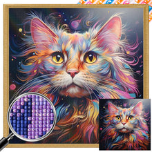 Load image into Gallery viewer, AB Diamond Painting - Full Square - Colorful cats (40*40CM)
